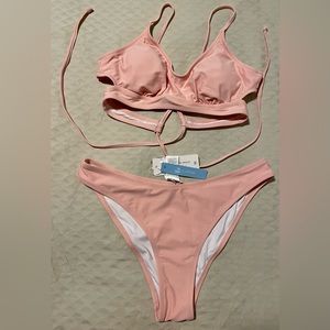 CupShe new never worn bikini in blush pink, size Mediun